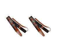 Pyugxab 2X Correa de Guitarra Estilo Étnico Correa de Bajo Eléctrico Acústico Ajustable Correa de Guitarra Partes de Guitarra Accesorios Marrón