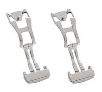 Pyugxab 2X Correa Desplegable de Acero Inoxidable de 20 mm con Hebilla Desplegable para, Liso 20 mm