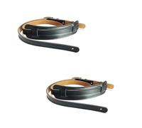 Pyugxab 2X Duradero Y Hebilla de Metal Correa de Guitarra Eléctrica Cinturón Hombrera Correas de Guitarra Vintage Ajustables-Color Negro