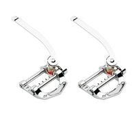 Pyugxab 2X Guitarra Vibrato Tailpiece Tremolo Flat Top Body Tremolo Unit Vibrato Bridge para Guitarras Eléctricas Tele, SG, LP, ETC (Plateado)