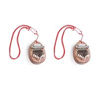Pyugxab 2X Kalimba 8 teclas Piano pulgar con cordón portátil mini piano instrumentos musicales buen día de San Valentín regalo Booster bolsa de transporte