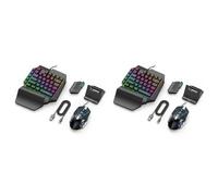 Pyugxab 2X Mando de Juego del Móvil para Controlador Conversor de Ratón de Teclado para Juegos Adaptador de Juego Bluetooth para iOS Android, Mix SE Set