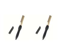 Pyugxab 2X Peine Alisador de Pelo, Plancha para Pelo Húmedo y Seco, Rizador, Peine Eléctrico Doméstico, Peine Rizador Recto 3 en 1, Enchufe Europeo