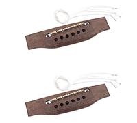Pyugxab 2X Registro de Puente Piezoeléctrico de Guitarra Acústica con El Granulado de Una Guitarra Eléctrica para Accesorios de Instrumentos de Guitarra Acústica