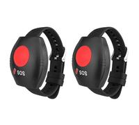 Pyugxab 2X Reloj de Pulsera con Transmisor de Control Remoto por Radiofrecuencia, Tipo Reloj, Botón de Llamada, Control Remoto Inalámbrico, Botón de Emergencia SOS de 433 MHz