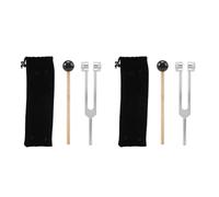 Pyugxab 2X Tenedor de Afinación de Aleación de Aluminio de 256Hz 256C con Martillos para Pruebas del Nervioso Terapia de Curación de Sonido Cuidado de