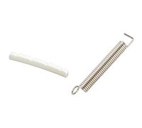 Pyugxab 3 resortes de tensión para puente de trémolo de guitarra de acero con tuerca de bajo curvada ranurada para 4 cuerdas PB