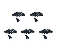 Pyugxab 30 de puente de guitarra de ébano, pin de extremo de ébano, pin de extremo, punto Abanlone para repuesto de piezas de guitarra acústica (negro)