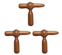 Pyugxab 3x Acupuntura Acupuntura Martillo Madera Mano Pie Pierna Masajeador Salud Belleza Herramientas