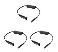 Pyugxab 3X Cable de ExtensióN de AlimentacióN, Iec320 C7 una C8 Cable de ExtensióN del Adaptador de AlimentacióN con Control de Interruptor con Interfaz 8"