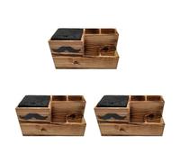 Pyugxab 3X Caja de Herramientas de Peluquería Madera del Salón de Pelo Shear Titular de Tijera de Corte Rack de Almacenamiento de Contenedores Barber Herramientas Holder