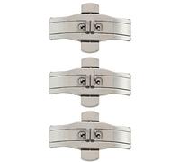 Pyugxab 3X Hebilla de de Mariposa con Doble Pulsador Plateado para Correa de Reloj de 21 mm