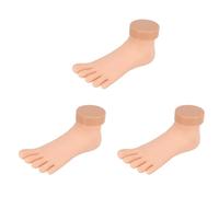 Pyugxab 3X Herramienta de Practica de Pie Falso Modelo Flexible Movible Suave para la Manicura del Arte