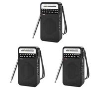 Pyugxab 3X Radio de Bolsillo Am FM, Radio de Transistores con Altavoz, Conector para Auriculares, Radio Portátil para Uso En Interiores Y Exteriores