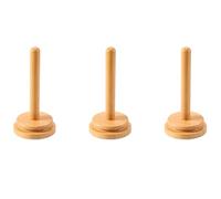 Pyugxab 3X Soporte de Hilo de Madera Estante Giratorio Almacenamiento de Hilo Vertical Soporte de Tejido Soporte de Bola de Lana Bobinador de Hilo para Tejer Ganchillo
