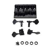 Pyugxab 4 clavijas de afinación de bajo eléctrico para guitarra, con puente de guitarra de 4 cuerdas rígidas