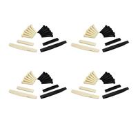 Pyugxab 4 Juegos de de Puente ABS en y Negro y Piezas de Repuesto de Sillín y Tuerca para Guitarra Acústica