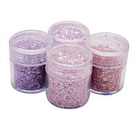 Pyugxab 4 Ollas Lentejuelas Brillo Polvo Polvo Paillette Consejos DecoracióN del Arte del Clavo