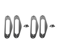 Pyugxab 4 piezas Guitarra Pickup Anillo de Montaje Bobina Única Metal Plano Humbucker Pickup Anillo para Guitarras Tl Style Electricas (Negro)