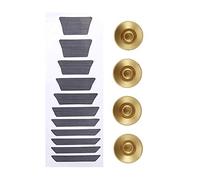 Pyugxab 4 pomos de velocidad de control de guitarra eléctrica para perillas LP, color dorado y 1 marcador de diapasón, calcomanías adhesivas para guitarra y bajo, trapezoidal