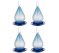 Pyugxab 4X Alimentador Automático de Agua de Pájaros Bebedero de Pájaros en Forma de Gota de Agua Comedero para Pájaros Fácil de Colgar con Gancho Dispensador de Agua para Pájaros