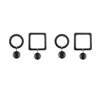 Pyugxab 4X Anillo de AlimentacióN para Peces, CíRculo Flotante de AlimentacióN con Ventosa, FáCil de Instalar, Acuario Negro