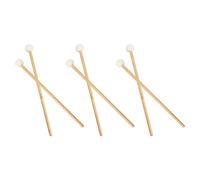 Pyugxab 6 Piezas Tambor de Doble Cabeza Platillo Gong Mazo Palos de Martillo Blando Mazas Varillas Martillo de Fieltro 385 mm