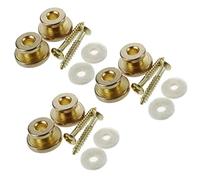 Pyugxab 6pzs Boton de correa dorada con tornillo de montaje para mandolina guitarra