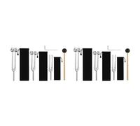 Pyugxab 6x Juego de Diapasones (128 Hz, 256 Hz, 512 Hz), Diapasones para Instrumentos de Chakra/Curación/Terapia de Sonido