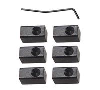Pyugxab 7 piezas de guitarra eléctrica: 6 piezas de puente de trémolo para guitarra, abrazadera de sillín de bloqueo de presión, bloque de inserción de cuerda y 1 brazo de trémolo de guitarra