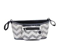 Pyugxab Baby Push Organizer Carrito Madre Baby Bag Mummy Bag Bolsa Bolsa Bolsa de Almacenamiento Rayas Gris