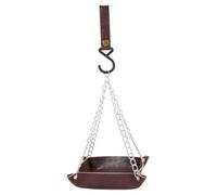 Pyugxab Bandeja para Comedero para Pájaros Bandeja Colgante para Agua para Pájaros Comedero para Pájaros para Jardín Comedero para Pájaros Colgante para Patio Al Aire Libre Rojo