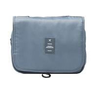 Pyugxab , bolsa de aseo impermeable, gran capacidad, tamaño de viaje, organizador de maquillaje, duradero, color azul marino, Gray