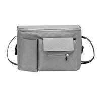 Pyugxab Bolsa para cochecito de multifuncional, bolsa para carruaje de , impermeable, paquete de madre y , gris, talla única