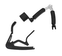 Pyugxab Cejilla de cambio rápido con una sola mano con bobinador de cuerdas 3 en 1 para guitarra + extractor de de cuerda + cortador de cuerdas