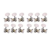 Pyugxab Clavijas de AfinacióN de Guitarra 6R6L, 12 Piezas, Cabezales de MáQuina Abiertos, Pieza de Afinadores Clavija de AfinacióN de Guitarra FolclóRica AcúStica