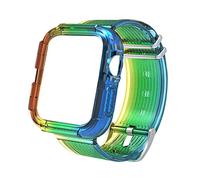 Pyugxab Correa de gel de sílice transparente para Watch6 5 4 3 2 1 Pulsera Iris R1