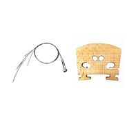 Pyugxab Cuerdas de violín de núcleo de acero para tamaño completo 4/4 con puente de violín de tamaño completo 4/4