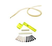 Pyugxab de violín de 80 cm, pelo natural, crin de caballo y 6 cuerdas para guitarra acústica + 2 bobinadores de cuerdas