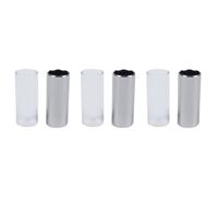 Pyugxab Diapositiva de Vidrio de 6 Piezas y Diapositiva de Metal para Guitarra, Bajo, Mediano (6 Cm)