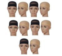 Pyugxab Gorro de Peluca de Lujo Red de Pelo para 10 Piezas Redes de Peluca de Pelo Gorro de Peluca de Elástica para Hacer Pelucas Talla Libre (Tono de Piel)