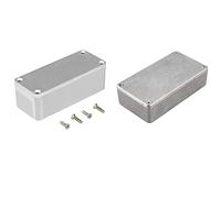 Pyugxab Juego de 2 pedales de efectos de guitarra, caja de aluminio para kit de pedal de guitarra, 1590A y 1590B