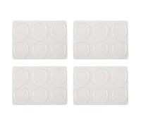 Pyugxab Juego de 24 almohadillas de gel para tambor, amortiguador, silenciador, silenciador, transparente, accesorios para instrumentos de percusión (transparente)