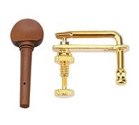 Pyugxab Juego de 4 clavijas de afinación de violín de tamaño 4/4 con 4 afinadores finos de violín, piezas de violín doradas, ajustadores de cuerda de repuesto