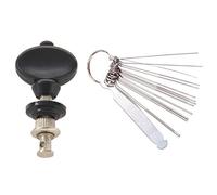 Pyugxab Juego de 4 clavijas de afinación para ukelele instrumentos, color negro y ranura para tuercas de guitarra, juego de limas