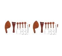 Pyugxab Juego de accesorios para violín 4/4 de azufaifo natural, 2 unidades, ajuste fino, mentonera, cuerdas, de clavo, tornillo, placas de dibujo, botón