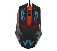 Pyugxab K2 - Ratón óptico para juegos con cable USB, 3 botones, 1600 , silencio, para PC, portátil, juegos, color rojo