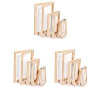 Pyugxab Kit de Pantalla para Hacer Moldes de Papel de Madera de 9 Piezas Marcos de 3 TamañOs para Manualidades de Papel DIY 12,7X17,8 cm 19,8X24,8 cm 24,8X33,0 cm