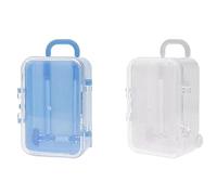 Pyugxab Maleta de viaje con ruedas, caja de caramelos, caja de caramelos, caja de caramelos, caja de almacenamiento de caramelos, color y azul