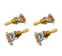 Pyugxab Métrico de 3 vías para guitarras de marcación rápida, tono para la selección de sonido, accesorios Lp para guitarra eléctrica, y beige (un paquete de 4 piezas)